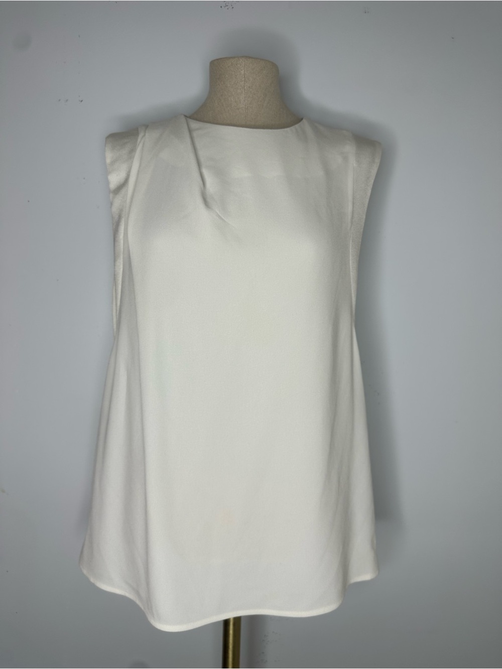 Sandro Paris pleated satin sleeveless top size 3